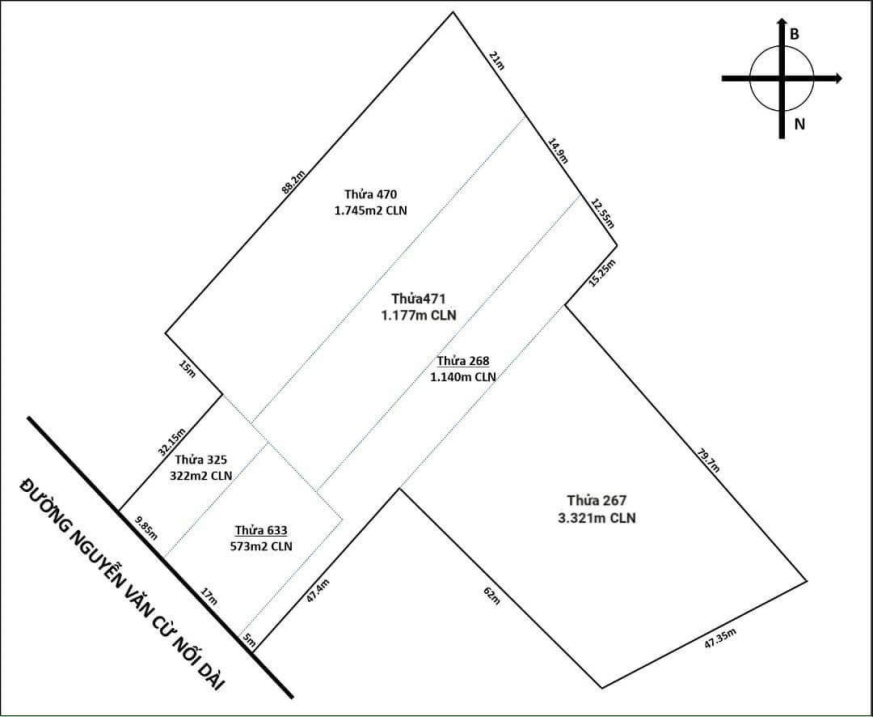 Bán đất mặt tiền đường Nguyễn Văn Cừ nối dài diện tích gần 8000m2 gần khu sinh thái Phi Yến