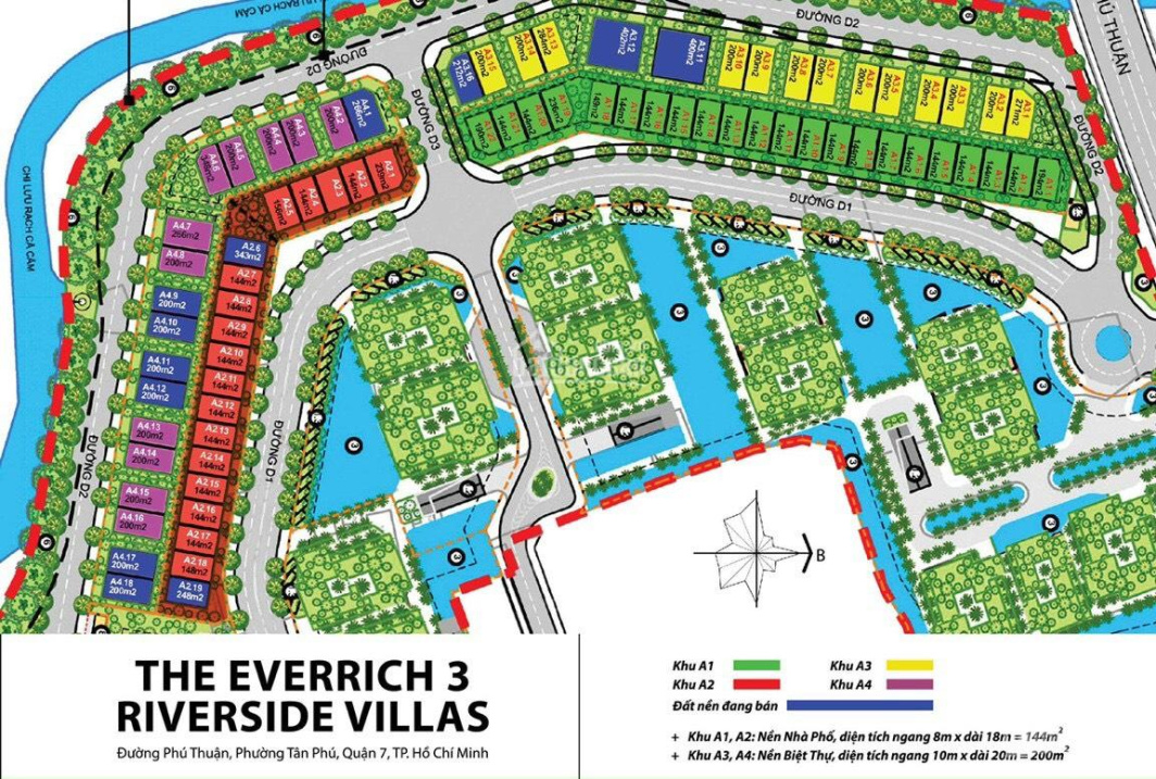 Bán gấp chính chủ KDC Everich 3 Q7, đất biệt thự 10x20m 24 tỷ, nhà phố 8x18m - 15 tỷ (hàng ngộp)