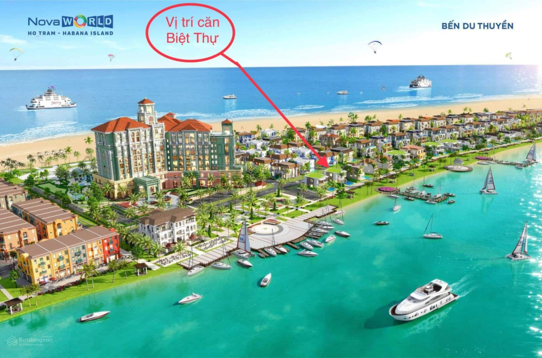 Biệt thự biển Hồ Tràm HaBaNa Island thuộc tổ hợp nghỉ dưỡng NoVaWorld Hồ Tràm