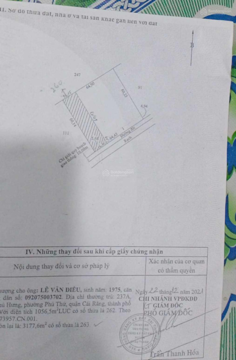 Chính chủ cần bán gấp lô đất tâm huyết vị trí đẹp