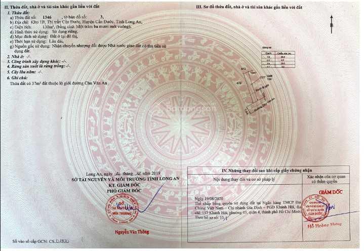 Đất KDC 1B trung tâm Thị Trấn Cần Đước, sổ sẳn, chiết khấu 220tr, giá 1,23 tỷ, 100m2 đường 26m