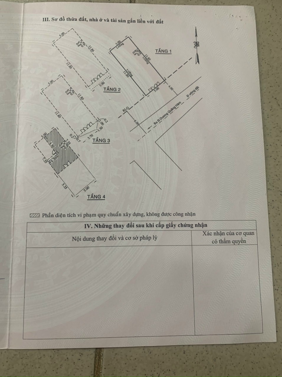 Bán Nhà 1 HẺM XE TẢI 8M Thông Dương Quảng Hàm, P.5 _ 5m x 12m, 4 Tấm