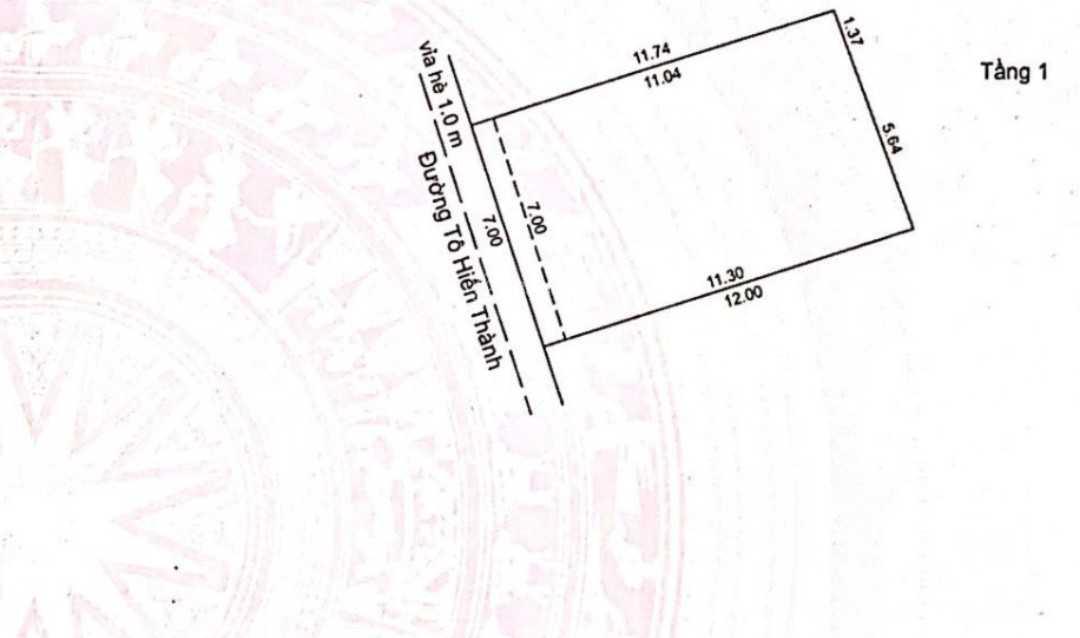 MT Tô Hiến Thành ngang 7m giá rẻ gần biển