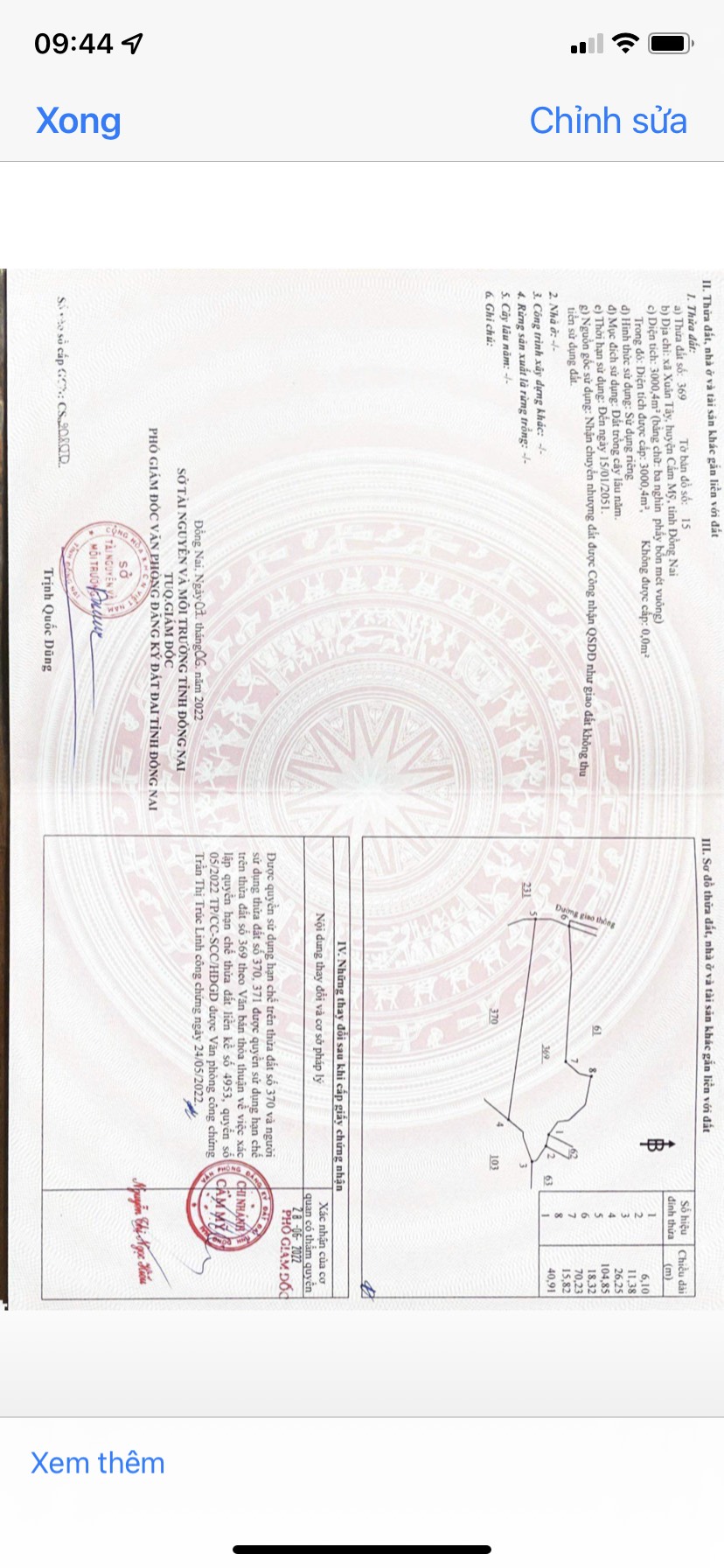 Chính chủ bán đất Ấp 3, Xã Xuân Tây, Cẩm Mỹ, Đồng Nai