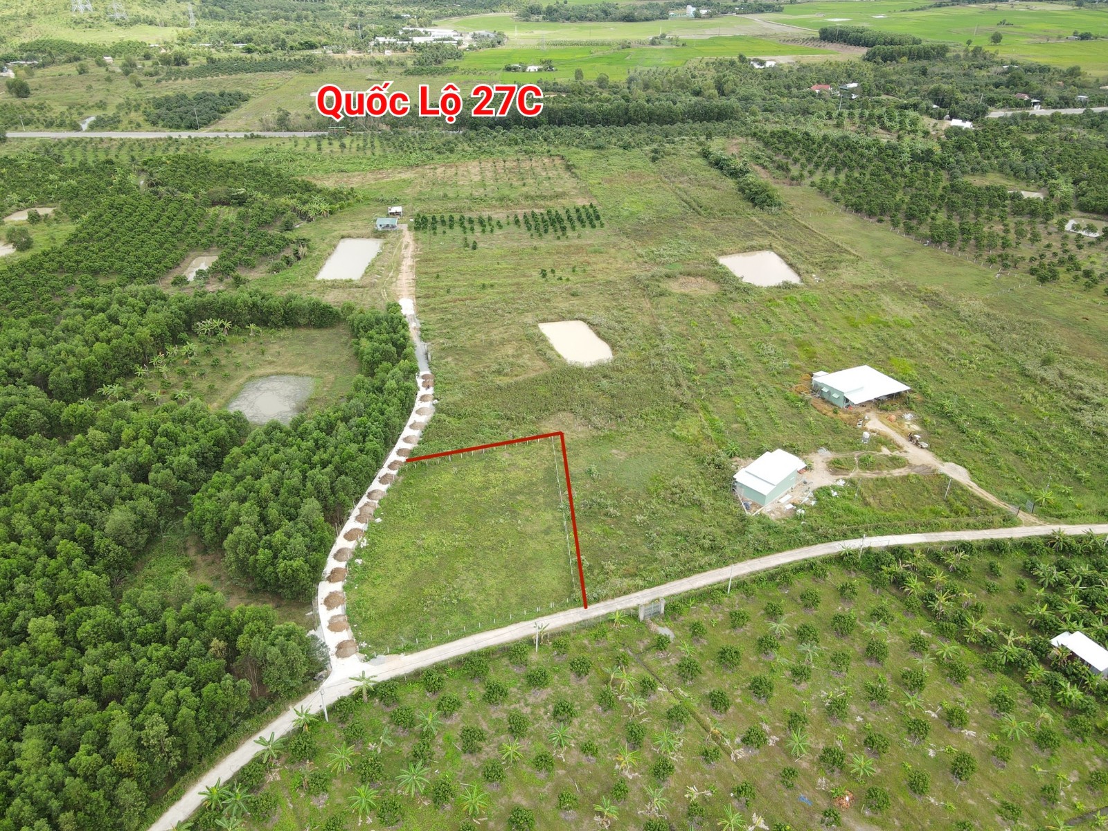 Bán đất làm vườn Diên Thọ sát bên Quốc Lộ 27C