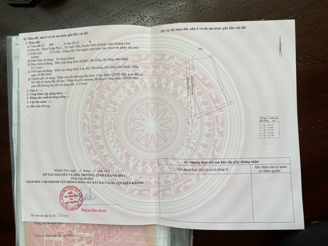 BÁN ĐẤT NỀN SUỐI TIÊN, DIÊN KHÁNH, KHÁNH HÒA 2173M² GIÁ 2,5TR/M² - DIÊN KHÁNH