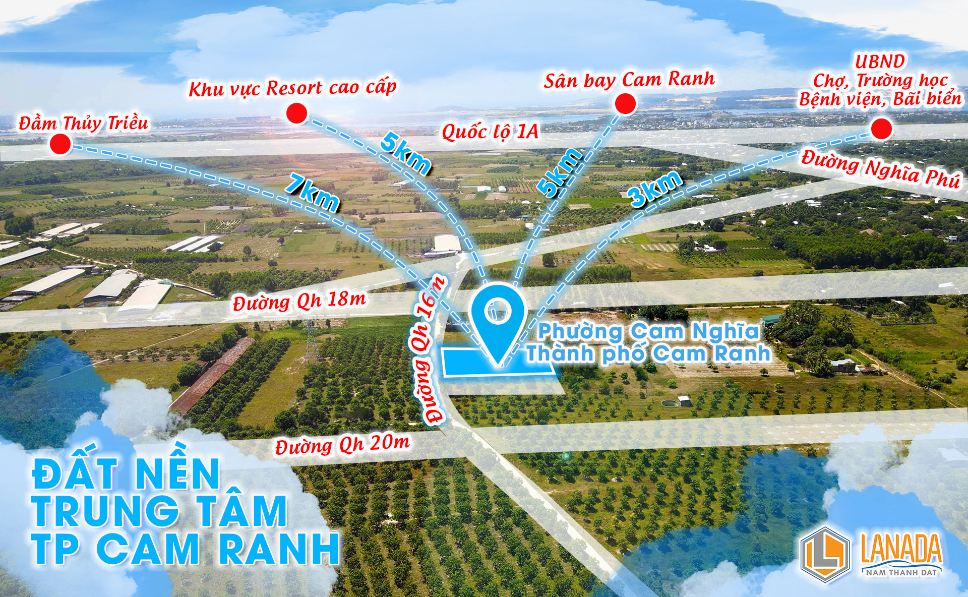 Lô đất 2 mặt tiền ở Nghĩa Phú, Cam Nghĩa, đường 5m qh 16m ô bàn cờ cực đẹp