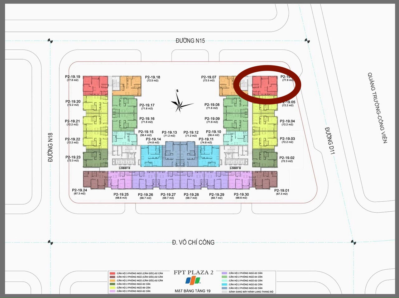 Cần bán nhanh căn hộ 3 phòng ngủ FPT Plaza 2
