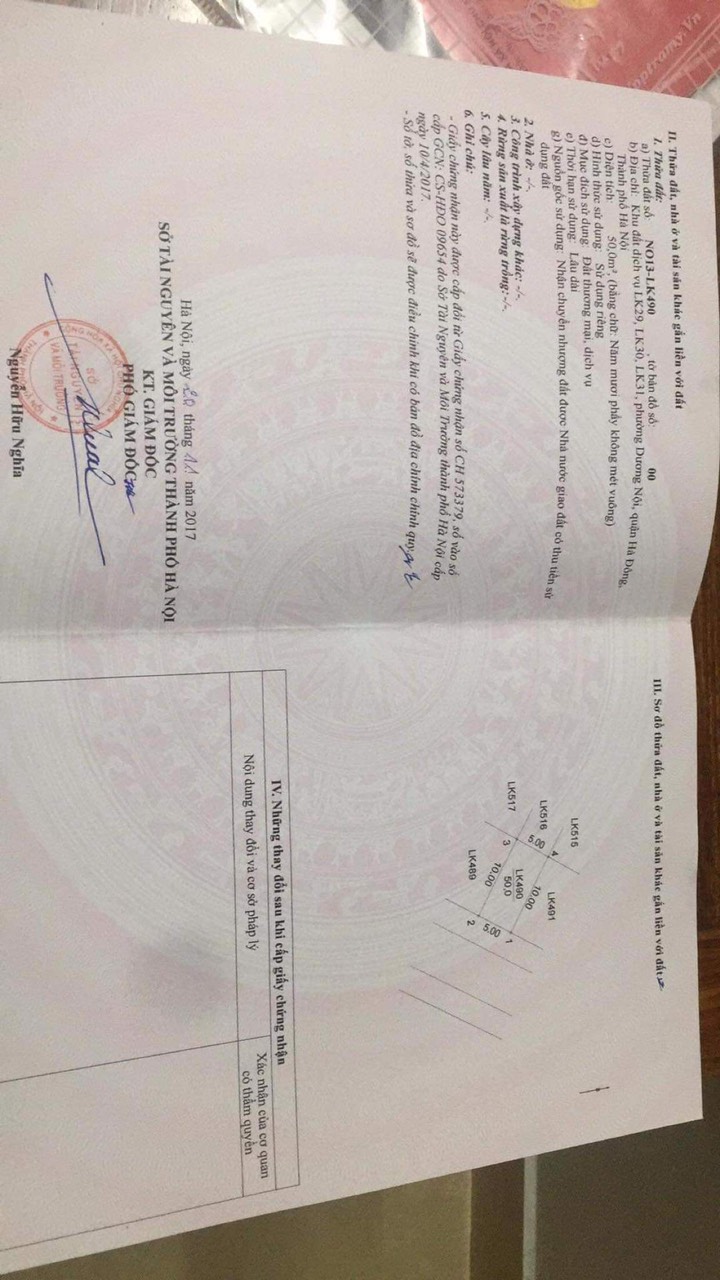 Hàng mới chưa qua đầu tư - Đất của nhà cần tiền bán gấp 50m, mt 5m , Đường 12m, dịch vụ Dương Nội