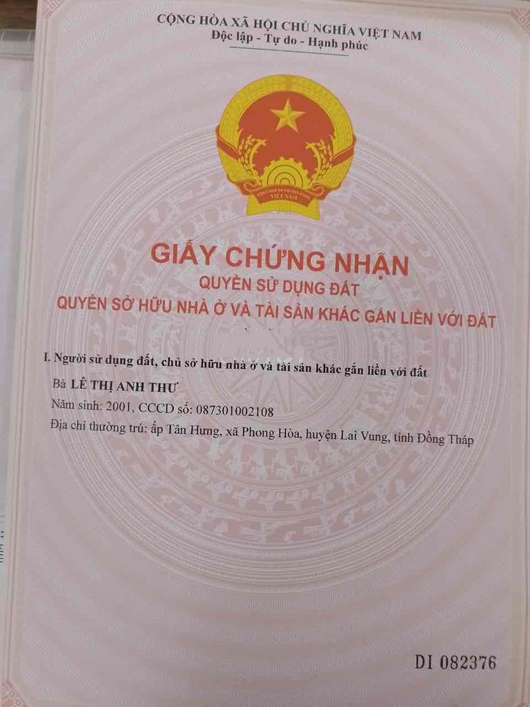 CHÍNH CHỦ BÁN 1.140,7M2 ĐẤT SỔ HỒNG RIÊNG GIÁ RẺ ĐƯỜNG CHỢ PHONG HÒA