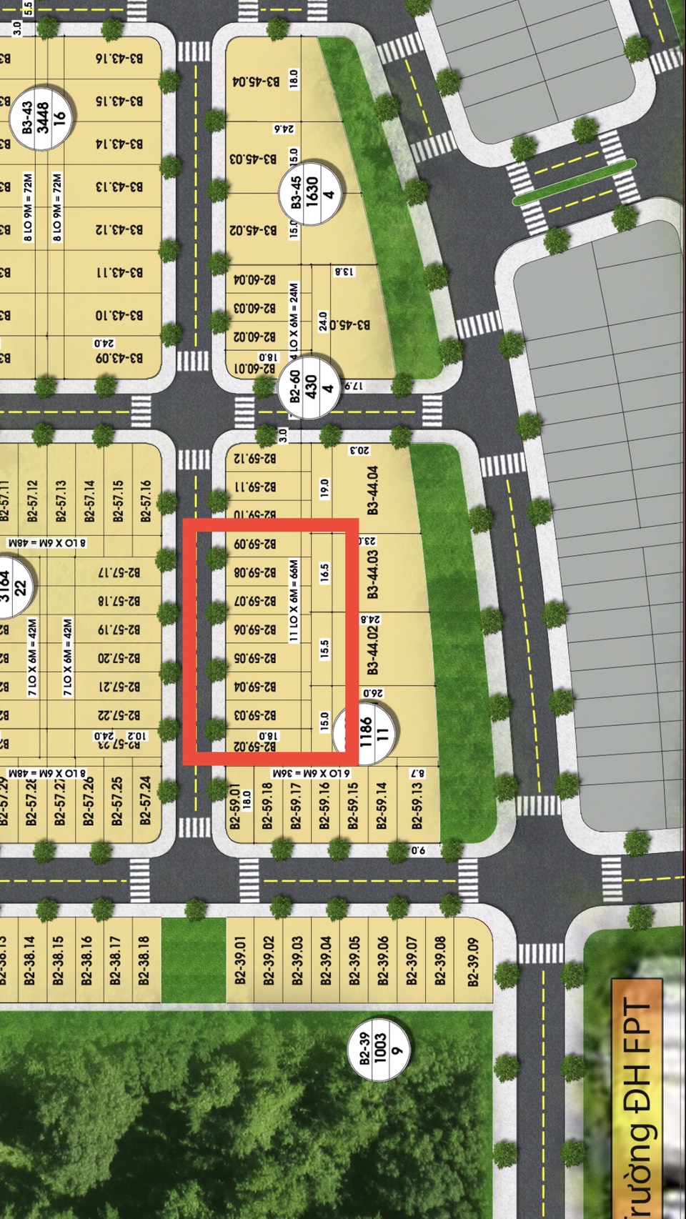 Cần bán lô đất 6x18=108 (m2) thuộc Khu đô thị Công nghệ FPT Đà Nẵng