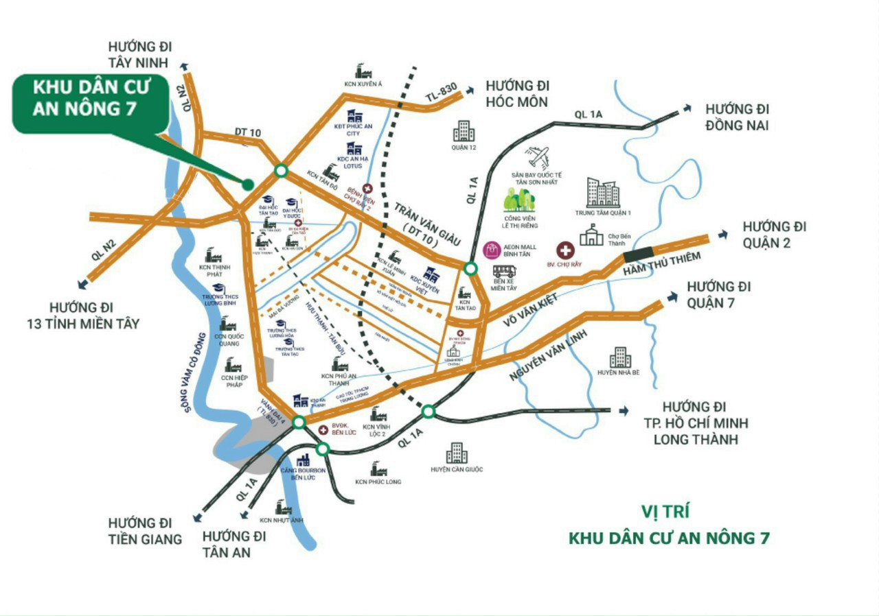 7 – Vị Trí Trung Tâm TP Đức Hòa