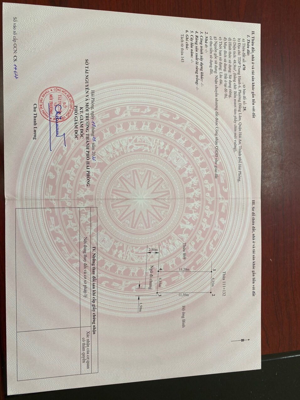 Bán 5 lô đất ngõ Trung Hành, Đằng Lâm giá 34tr/m2