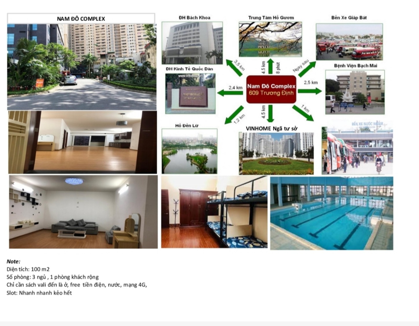 Cho thuê homestay giường Tầng ở ghép Trung cư Nam Đô, 609 Trương Định.