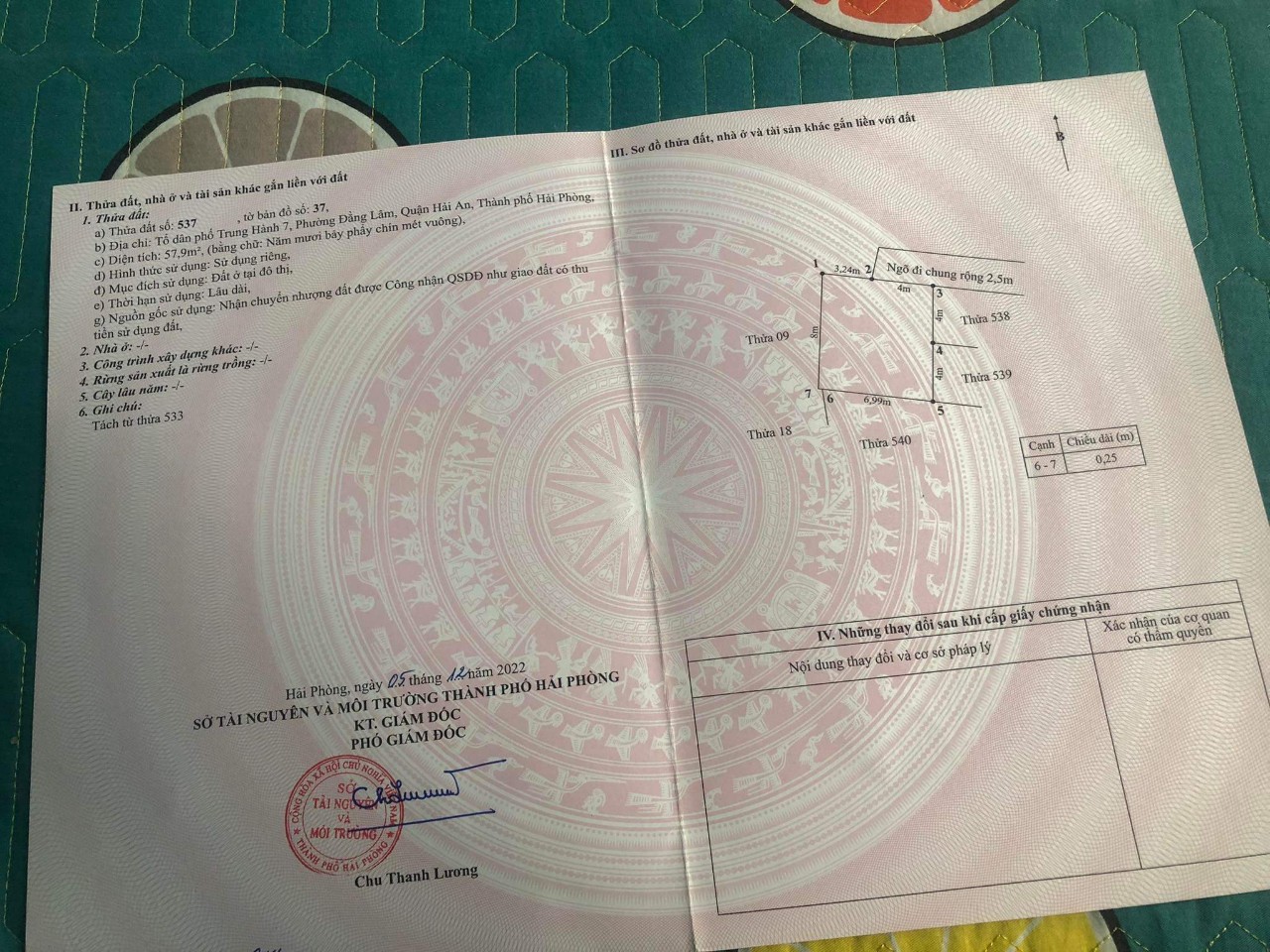 Bán gấp nhà ngõ 105 Trung Hành - Hải An gần 60m 2 Ngủ GIÁ 1.68 tỉ có sân cổng