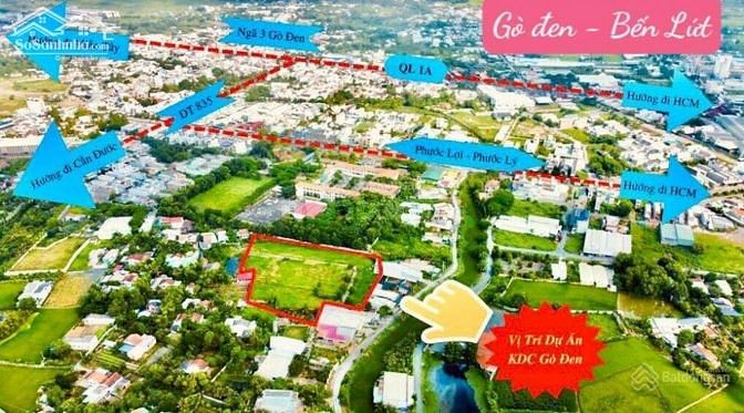 TẶNG NGAY 1CÂY VÀNG SJC KHI MUA 1NỀN ĐẤT MẶT TIỀN CHỢ GÒ ĐEN, BẾN LỨC CHỈ 1TỶ3/NỀN