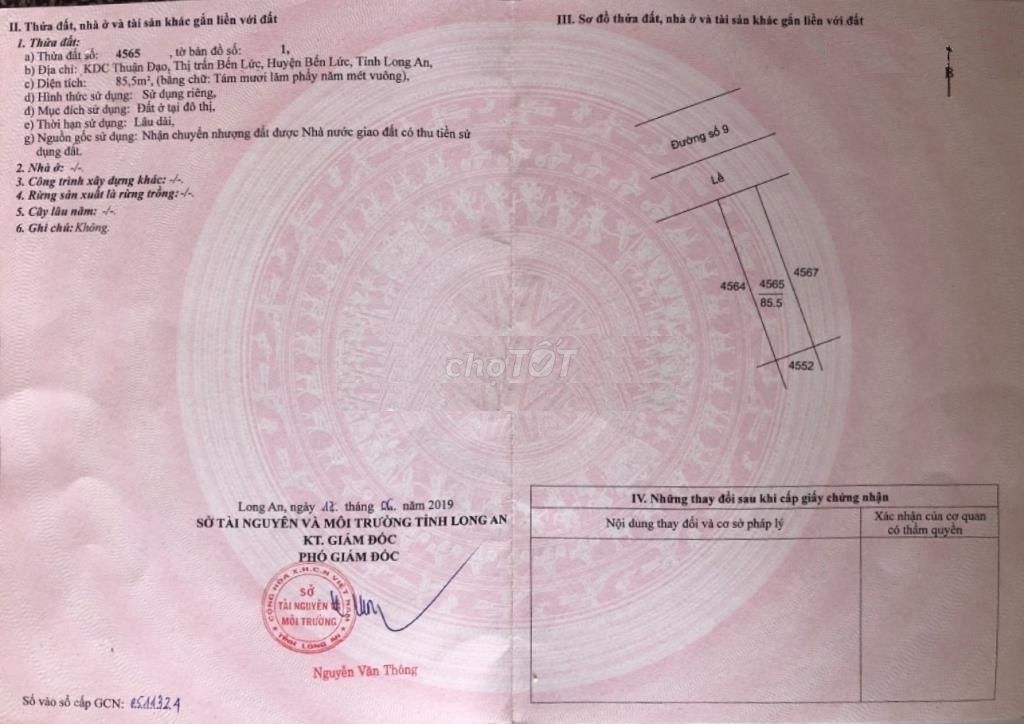 bán lô đất ngay Chợ Thuận Đạo, Nguyễn Trung Trực , 85,5m2