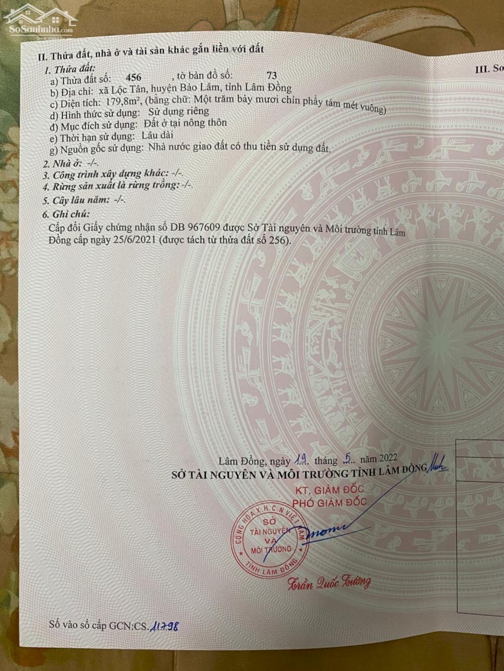 CHÍNH CHỦ CẦN BÁN GẤP LÔ ĐẤT MẶT TIỀN ĐƯỜNG ÂU CƠ NGAY LỘC TÂN - BẢO LÂM - LÂM ĐỒNG