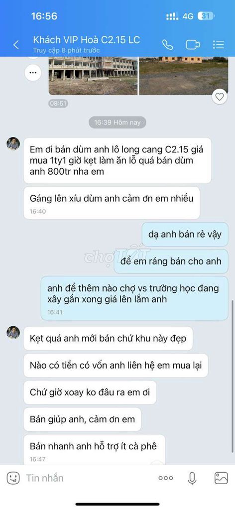 Chú Hoà cần bán lổ lô đất ngộp 800triệu ở Long Cang