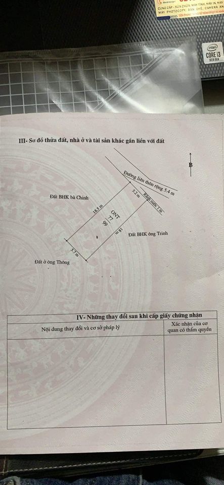 Cần bán mảnh đất tại thôn Đông Biên xã Thanh An huyện Điện Biên