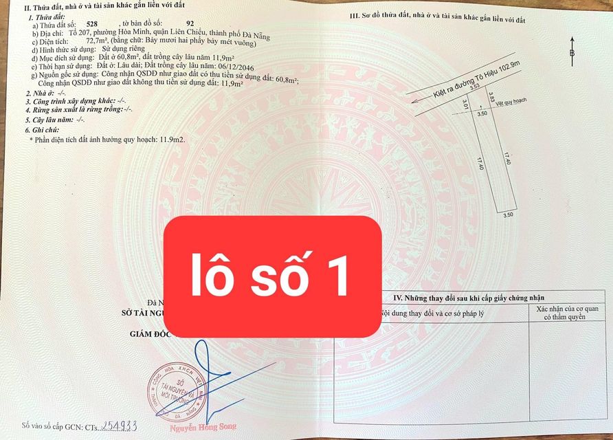 Bán đát Tô Hiệu Hòa Minh Liên Chiểu Đà Nẵng