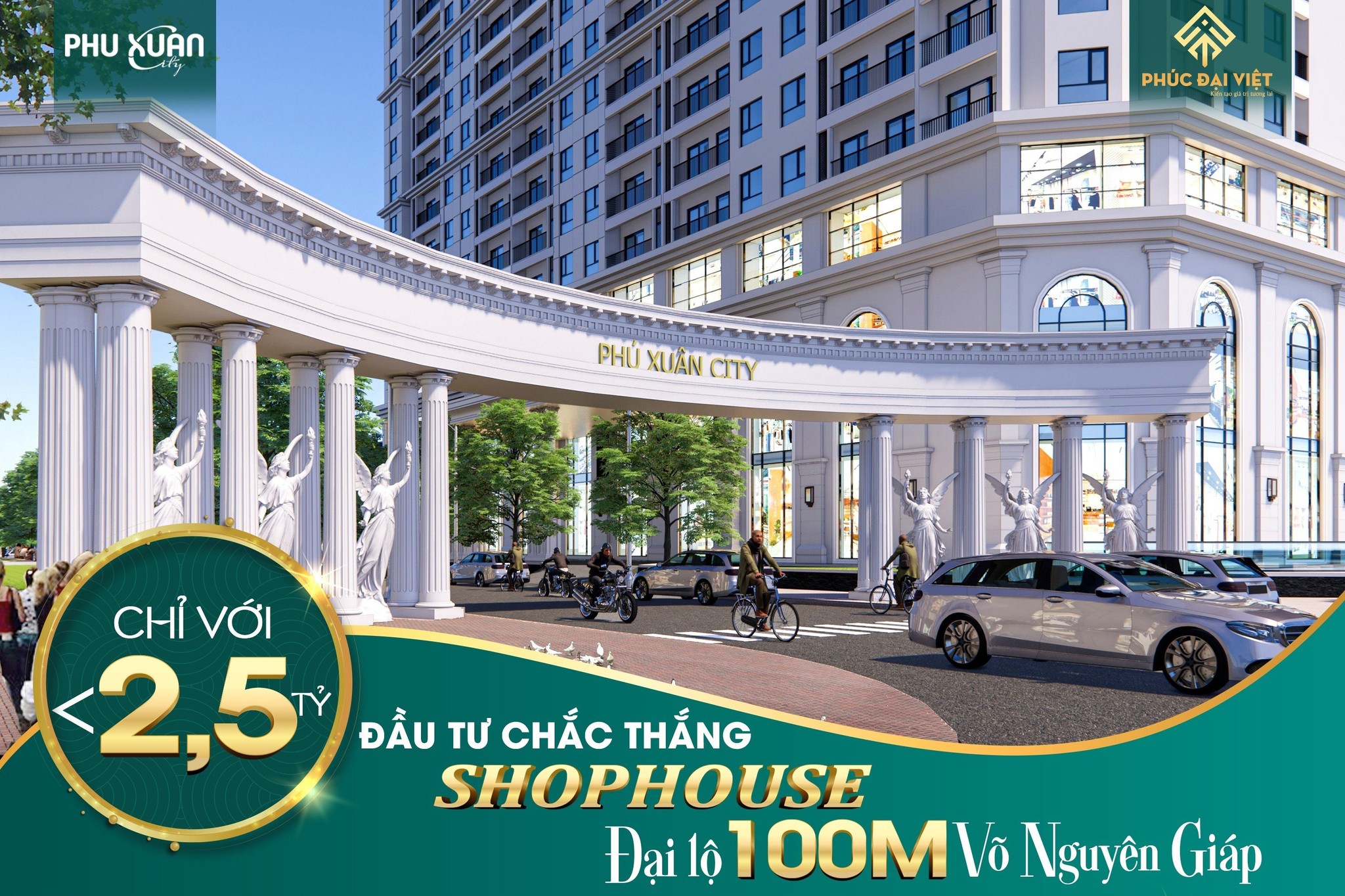 Đầu tư Shophouse khu vực đại lộ 100m Võ Nguyên Giáp chưa bao giờ dễ đến thế.