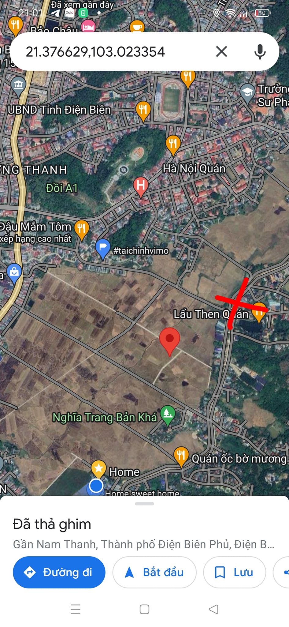 Bán đất tại ngã tư Pomloi, phường Nam Thanh - thành phố Điện Biên Phủ