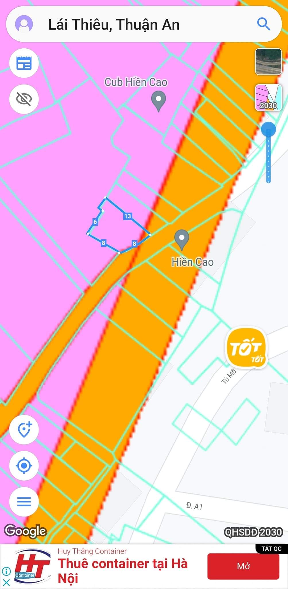 Nhà 85 m²,mặt tiền Lái thiêu 58,Tp.Thuận An.Bình Dương