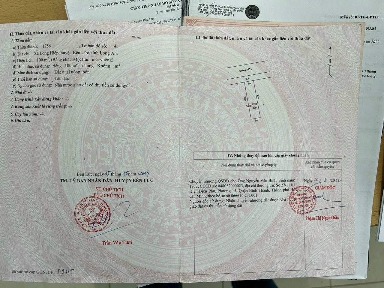 Chủ kẹt tiền bán gấp lô đất ở KDC Phúc Long - ngay KCN Phúc Long và Vĩnh Lộc 2 - xã Long Hiệp, huyện Bến Lức