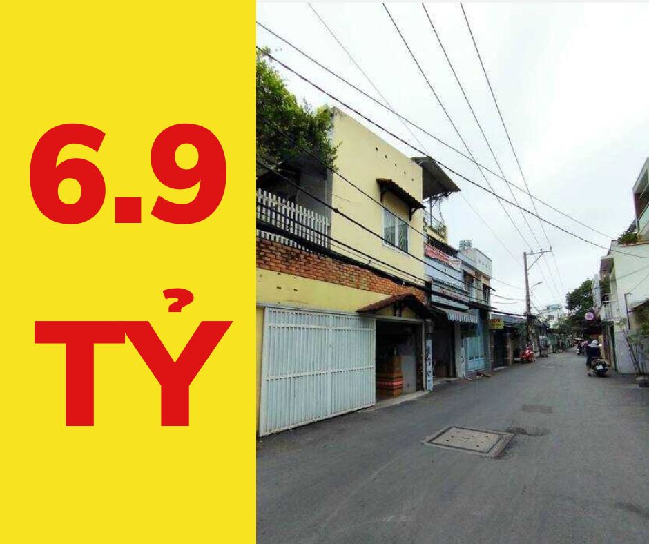 Nhà 2MT Hẻm xe hơi tránh, 66.15 m2, Giá 6.9 Tỷ, ngang 6m, Huỳnh tấn Phát Quận 7