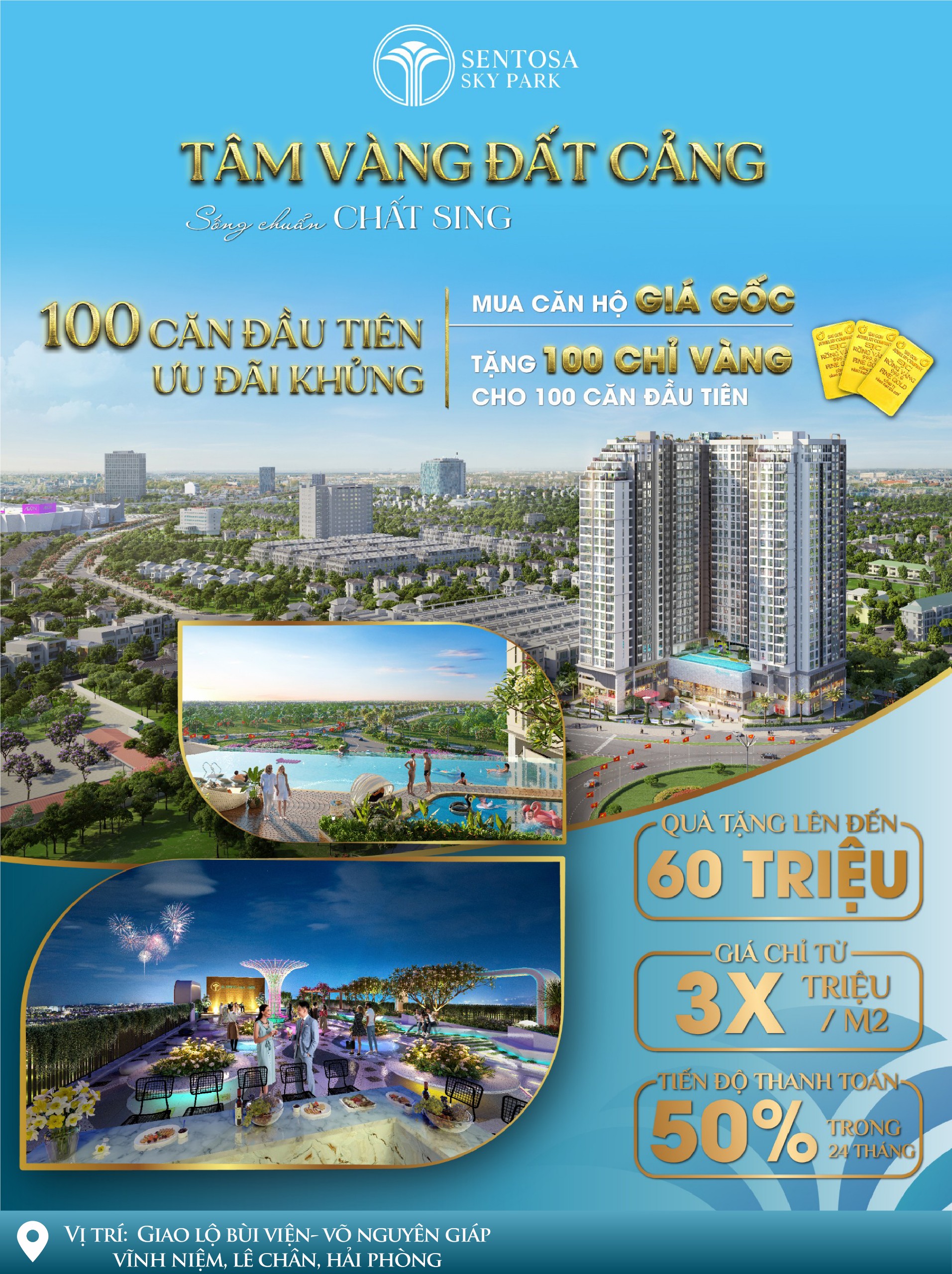 Ra mắt Siêu phẩm căn hộ Sentosa Sky Park phía Nam thành phố Hải Phòng