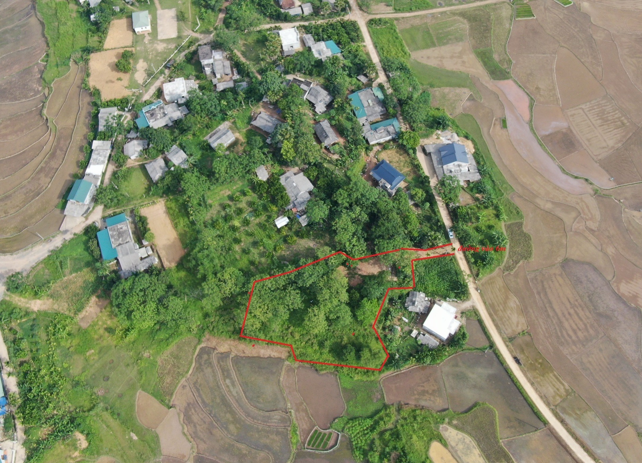 Siêu phẩm Lỗ Sơn – Mảnh đất như nằm trên đảo, view cánh đồng Diện tích 1409 m2 có 400ont thế đất cao , view cánh đồng từ phía