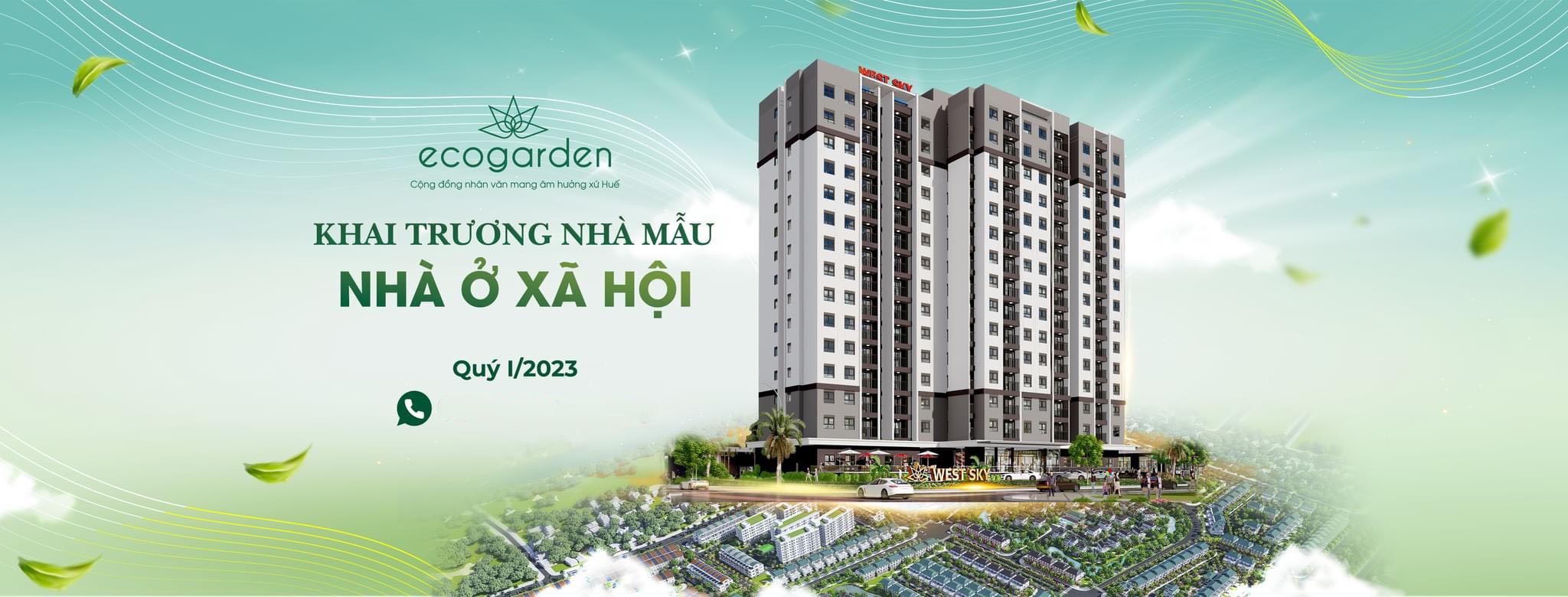 CHUNG CƯ XÃ HỘI ECOGARDEN HUẾ - KHU ĐÔ THỊ SINH THÁI ĐẲNG CẤP - GIÁ 600 ĐẾN 1 TỶ 2