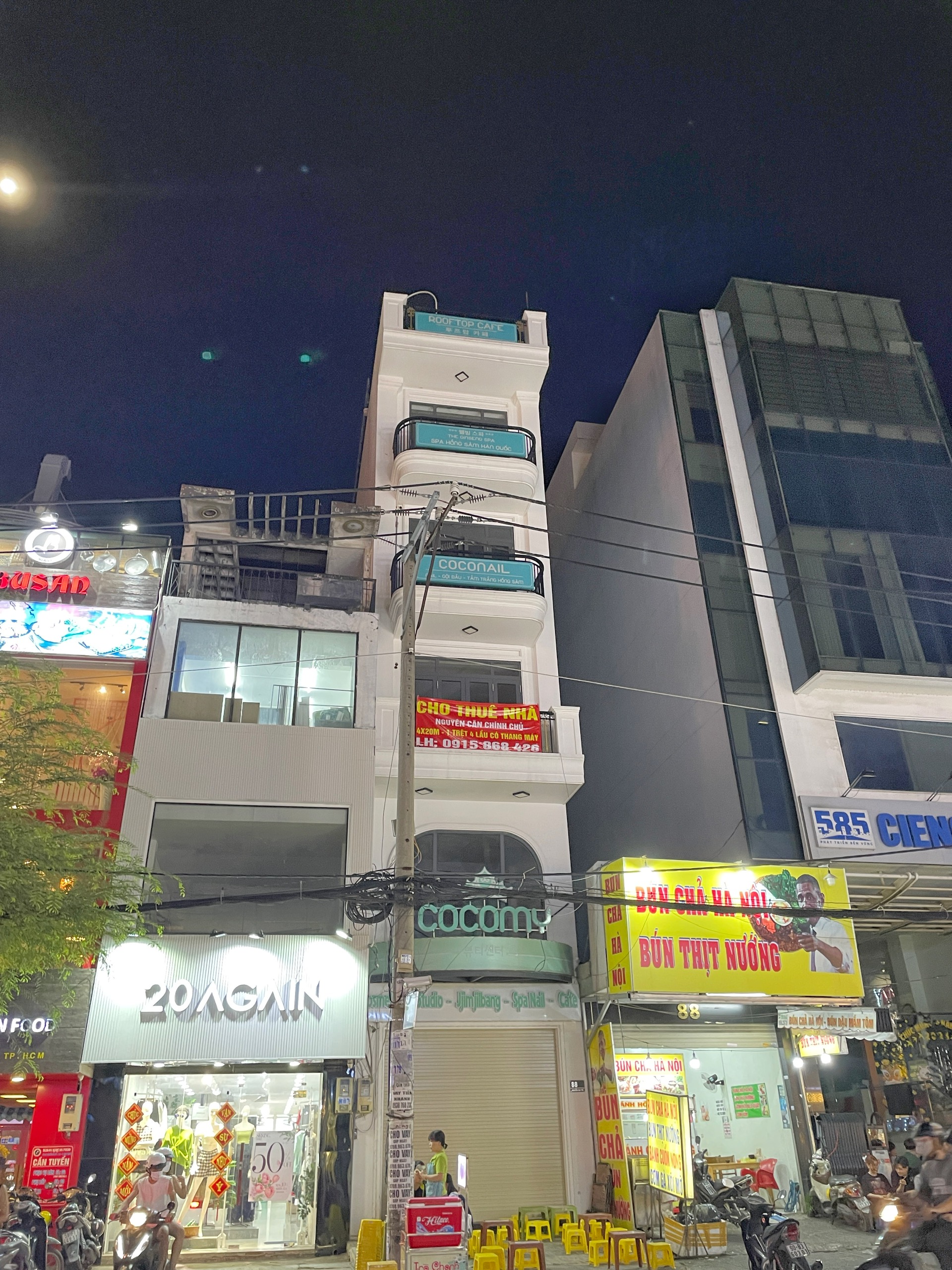 Cho Thuê Nhà Mặt Tiền Nguyễn Gia Trí,Q.Bình Thạnh DT:4x20, ,1 trệt 4 lầu . Giá:120 tr/th