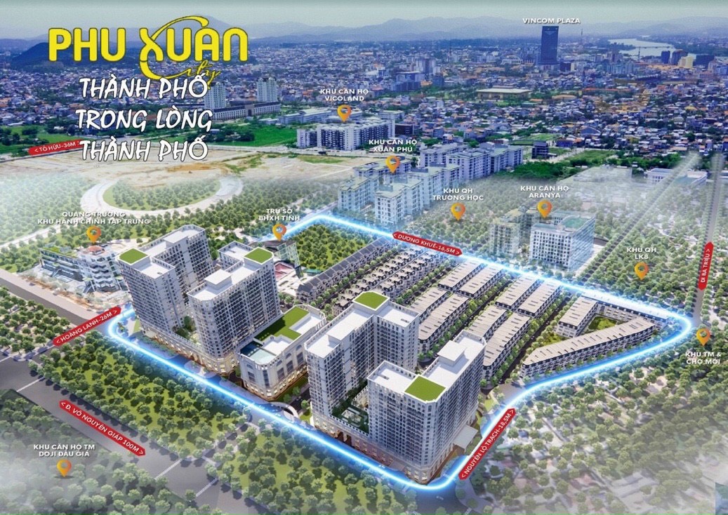 PHÚ XUÂN THÀNH PHỐ TRONG LÒNG THÀNH PHỐ - SHOPHOUSE 4 TẦNG VỪA Ở VỪA KINH DOANH