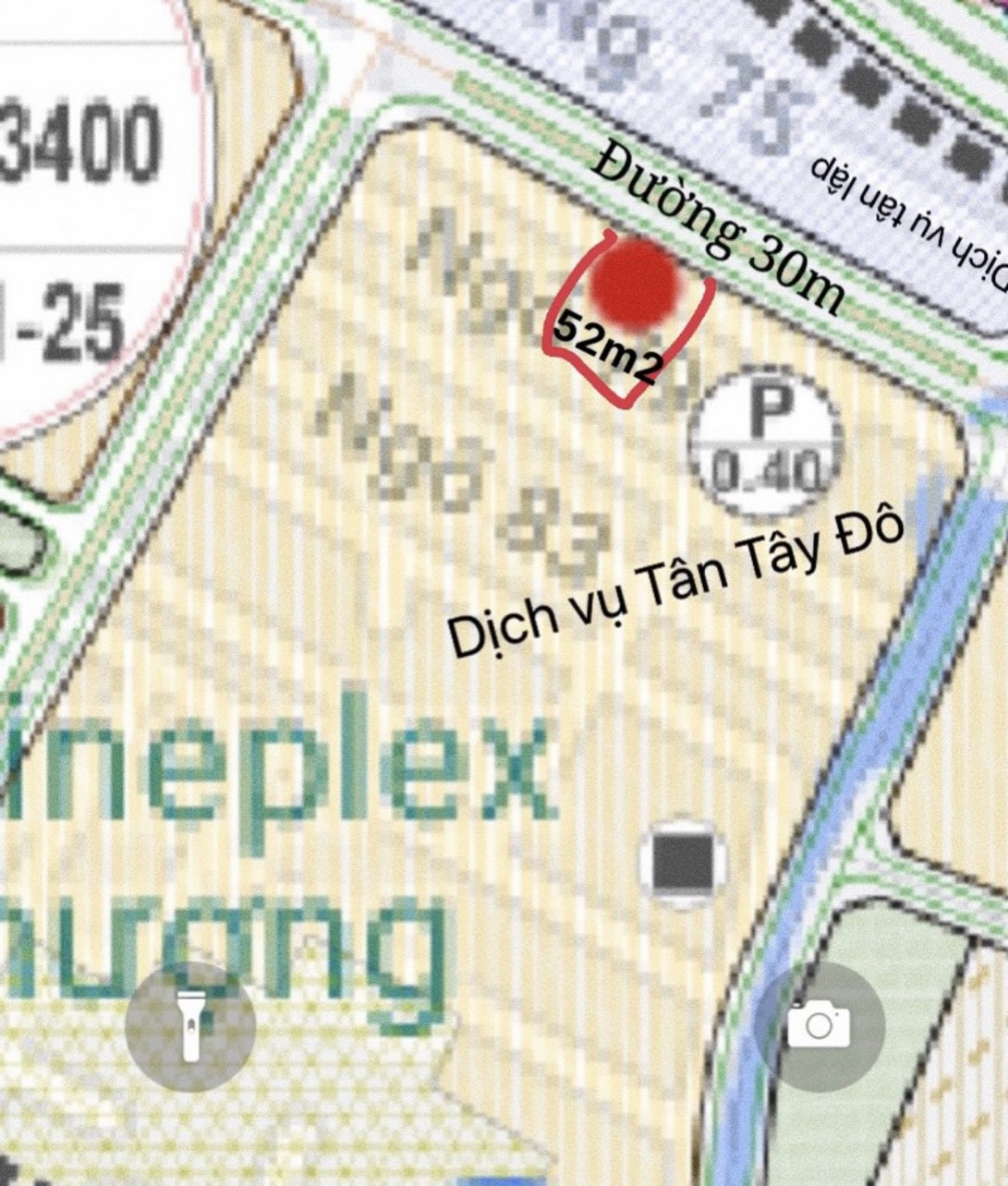 52M2 ĐẤT MẶT ĐƯỜNG 30M KĐT TÂN TÂY ĐÔ