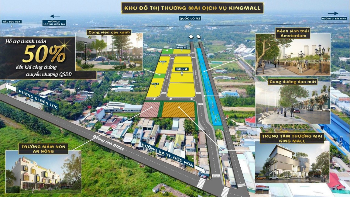 ĐẤT NỀN ĐẦU TƯ ĐỨC HÒA, LONG AN GIAI ĐOẠN 1