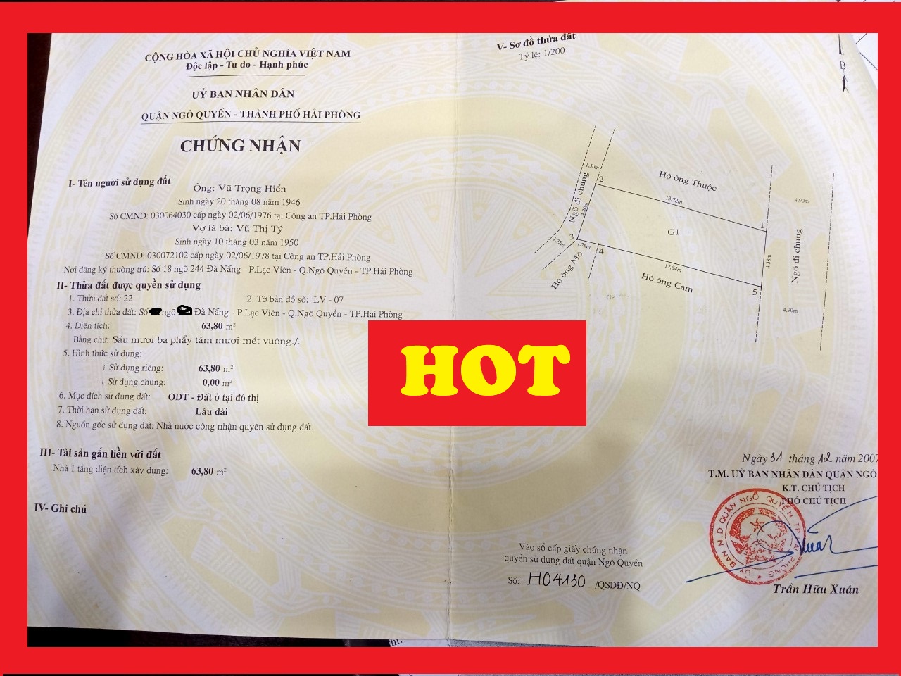 Bán đất mặt ngõ thông 5m Đà Nẵng ngay Ngã 63m GIÁ 3.99 tỉ ngay cổng 2 trường học