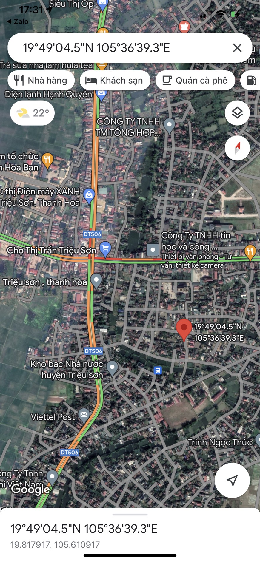 Thị Trấn Triệu Sơn Thanh Hóa 5,2x19, nở hậu 6m 570tr