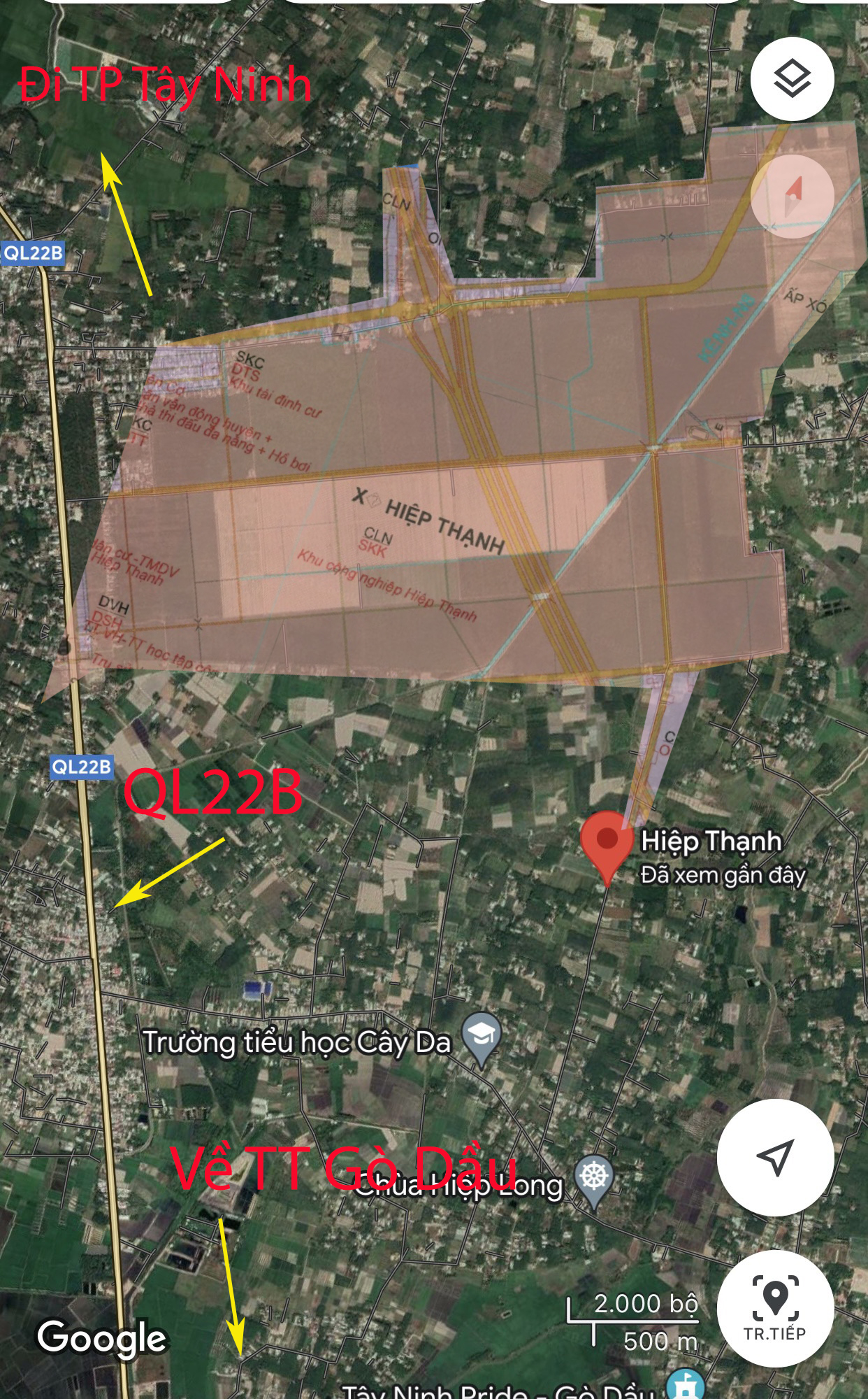 Bán đất cách khu công nghiệp hiệp thạnh 1km. - Cây da hiệp thạnh gò dầu - Diện tích 5x25 HNK. Chuyển thổ ok