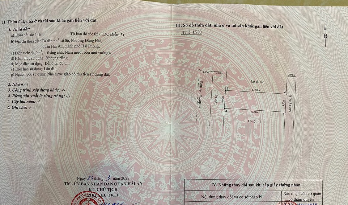 Chính chủ gửi bán 3 lô liền nhau TĐC điểm 3 Đằng Hải, Hải An giá 48.5 triệu/m2