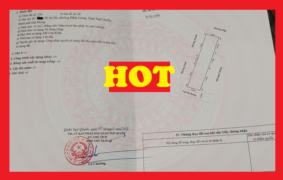 Bán đất tặng nhà 55m có sân cổng, ô.tô đỗ cửa GIÁ 1.79 tỉ ngõ 128 An Đà cực đẹp