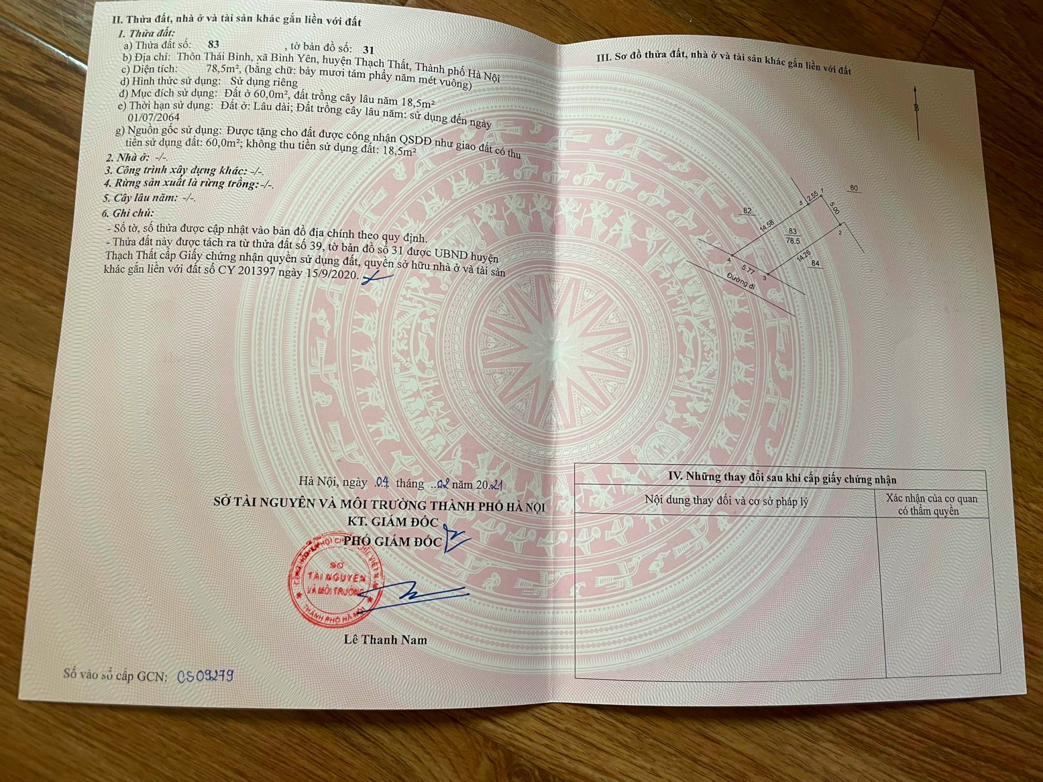 chính chủ cắt lỗ gửi bán 2lô 73,78m tại thôn thái bình bình yên thạch thất vị trí rất đẹp gần truòng đại học fbt giá