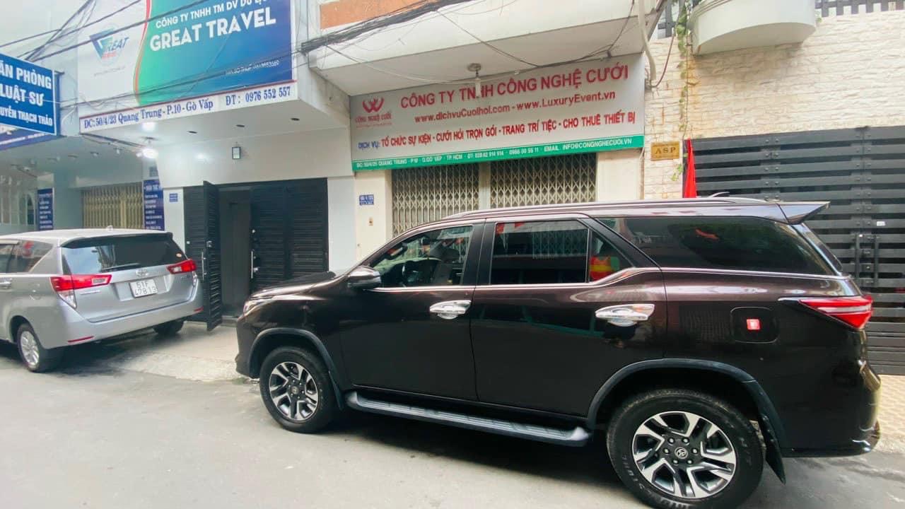 Bán nhà Quang Trung p10 ngay phòng công chứng Nguyễn Thị TạcDT: 4*17,5 Thiết kế 1 trệt 2 lầu đúc kiên cố Hẻm 7m