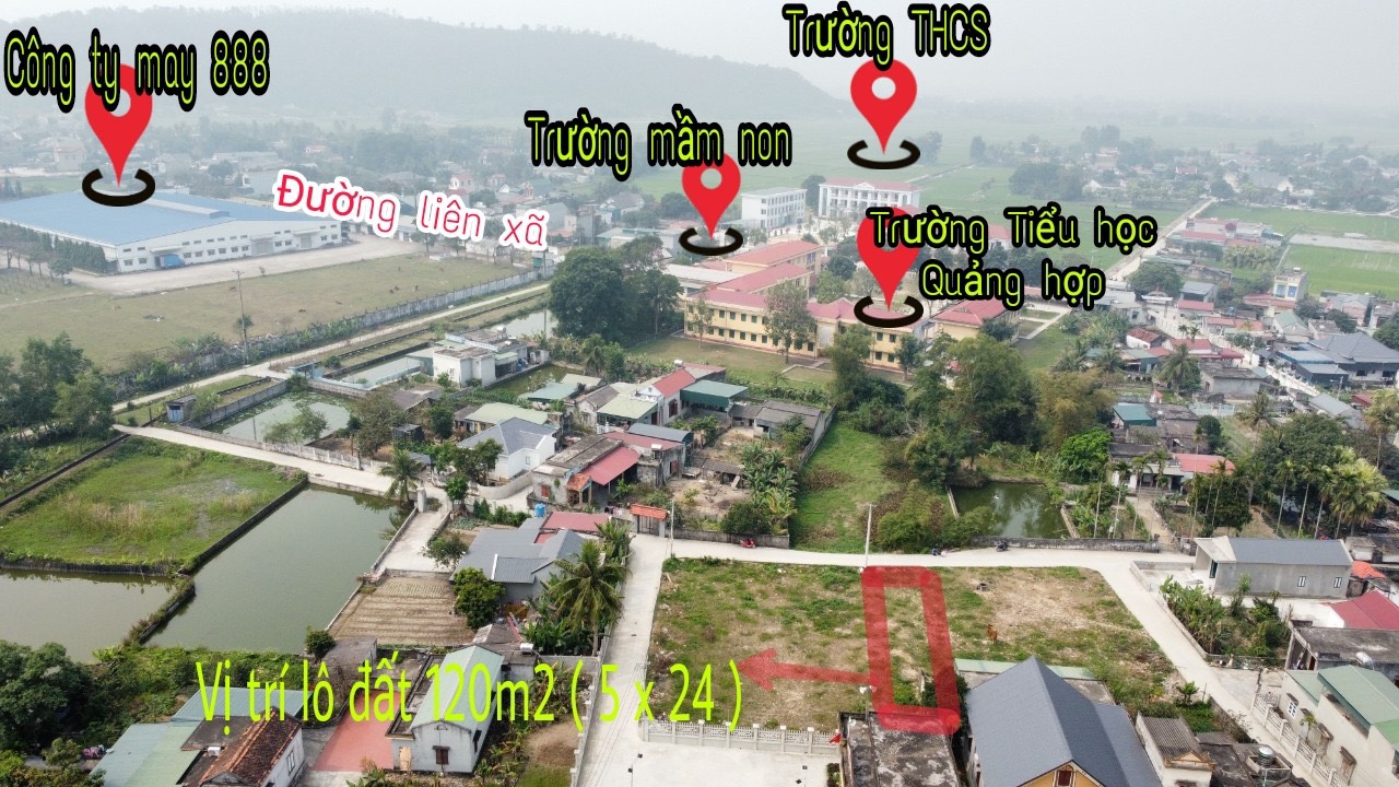 Quảng Hợp, Quảng Xương, Thanh Hóa 5x25, 360tr, đường thông, dân cư đông, gần biển