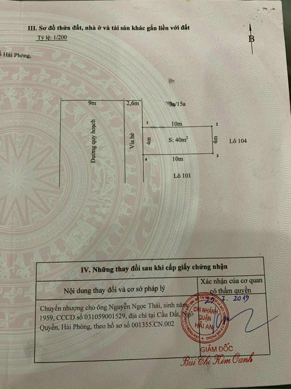 Đất phân lô tuyến 2 Lê Hồng Phong lô 14 diện tích 40m GIÁ 3.15 tỉ cực đẹp