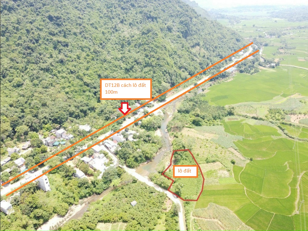 BÁN ĐẤT KIM BÔI BÁN SUỐI, DT HƠN 1431M ĐẤT VƯỜN CÁCH DT12B CHỈ 100M