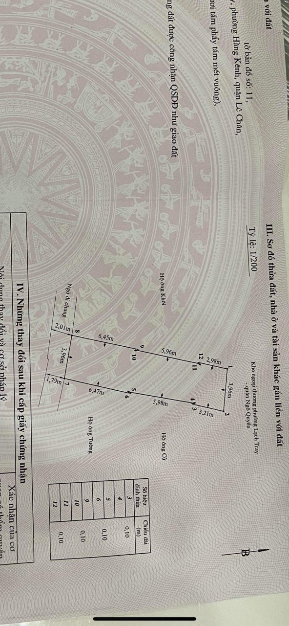 Bán nhà sân cồng riêng ngõ 72 Lạch Tray diện tích 60m cực đẹp GIÁ 2.6 tỉ