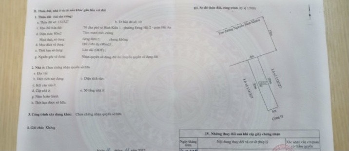 RẺ NHẤT Mặt đường Nguyễn Bỉnh Khiêm, Hải An kinh doanh buôn bán tuyệt vời