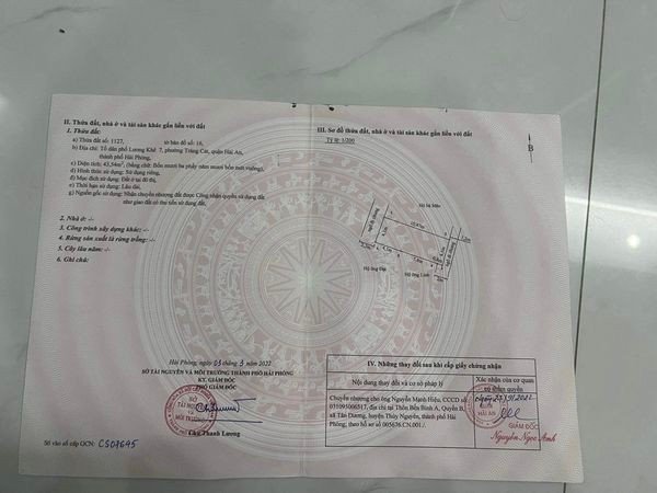 Chính chủ cần bán nhanh căn nhà 3 tầng tại Hải An, Hải Phòng.